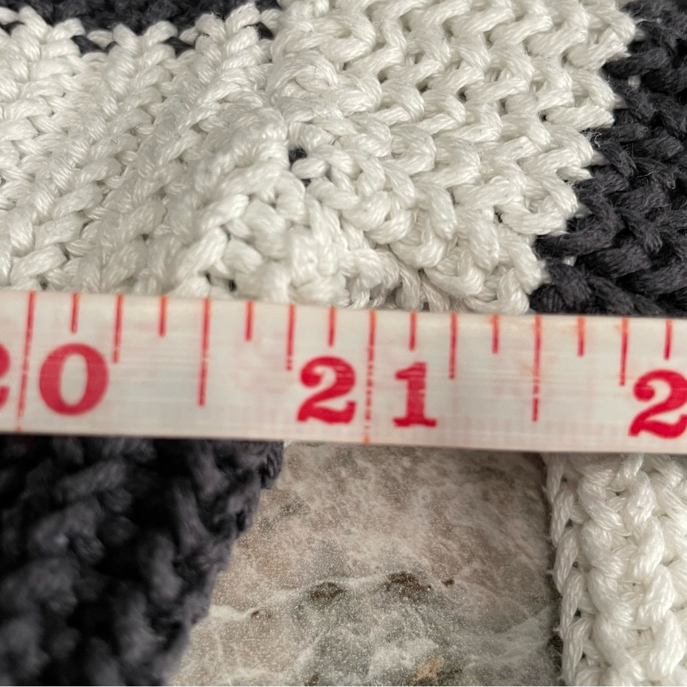 Dynamite Blue & White Striped Knit 1/4 Zip Sweater Women’s Small - Picture 10 of 11